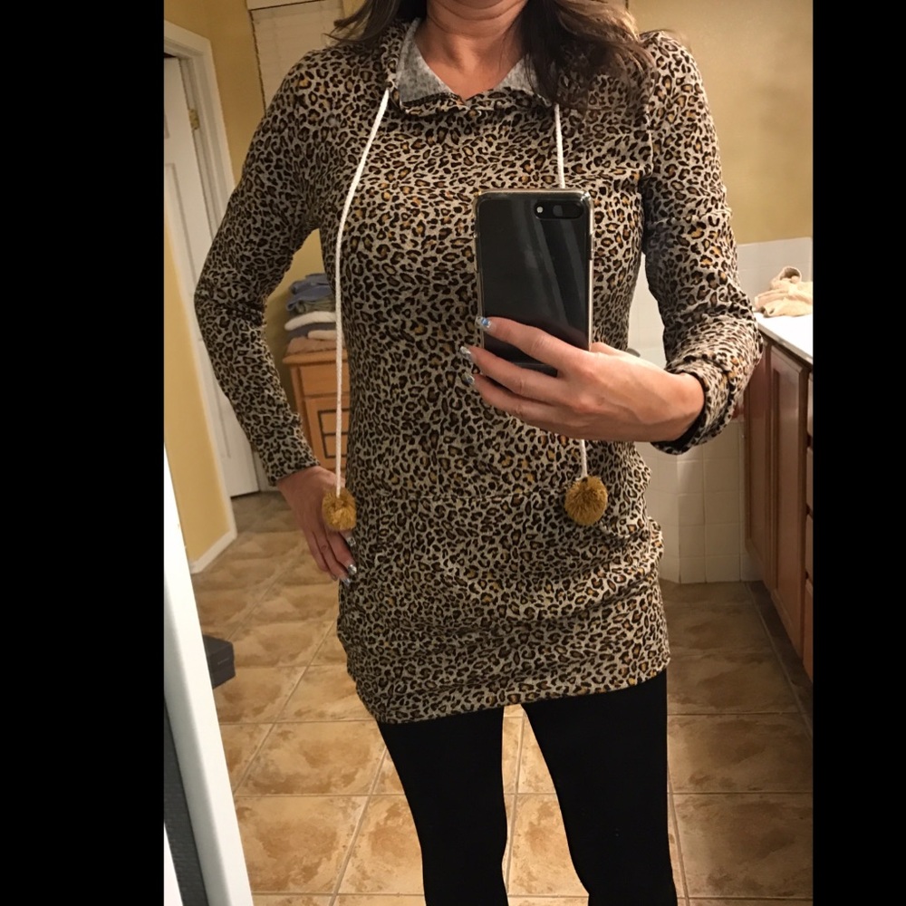 Leopard Hooded Dress